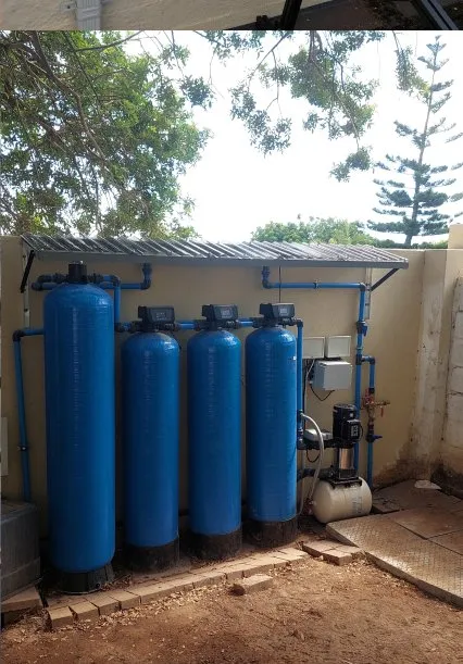 A roof-mounted geyser and water system installed by Your Neighbourhood Plumber.